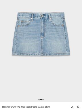 Denim Forum Light Blue Micro Denim Mini Skirt